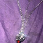 goth heart necklaces for couples