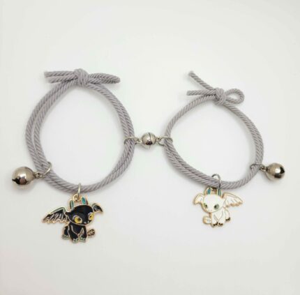 Matching Grey Dragon Charm Bracelets